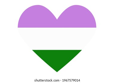 Bandera del orgullo LGBT, ORGULLO de género. Movimiento de bandera de la paz multicolor. Símbolo de color original. En forma de corazón