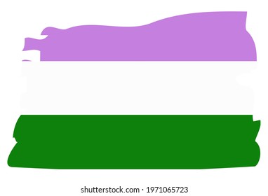 LGBT pride flag, Genderqueer PRIDE. Multicolored peace flag movement. Original colors symbol.