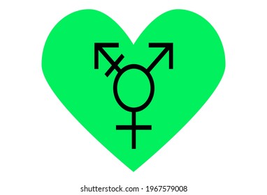 LGBT pride flag, Israel Transgender and Genderqueer PRIDE. Multicolored peace flag movement. Original colors symbol. In the shape of a heart