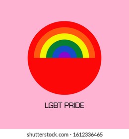 LGBT pride flag moth logo sign LGBTQ human rights symbol. Modern creative rainbow design Fashion print for clothes apparel greeting invitation card picture banner poster flyer websites Vector