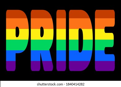 LGBT pride flag. Multicolored peace flag movement. Original colors symbol. Horizontal stripes icon. Graphic design sign mockup. Editable template for web, print. Rainbow love concept. Human rights and
