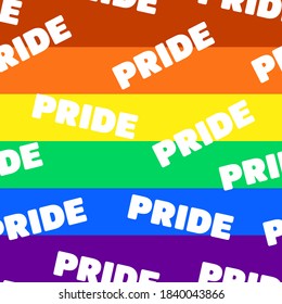 LGBT pride flag, rainbow flag background. Multicolored peace flag movement. Original colors symbol. Horizontal stripes icon. Graphic design sign mockup. Editable template for web, print. Pattern