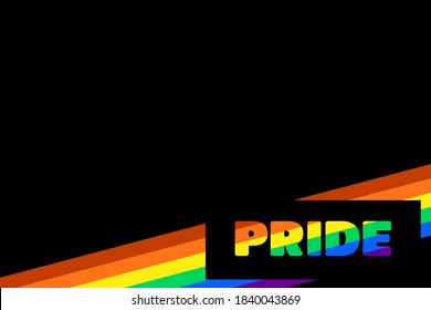 LGBT pride flag, rainbow flag background. Multicolored peace flag movement. Original colors symbol. Horizontal stripes icon. Graphic design sign mockup. Editable template for web, print. Template for