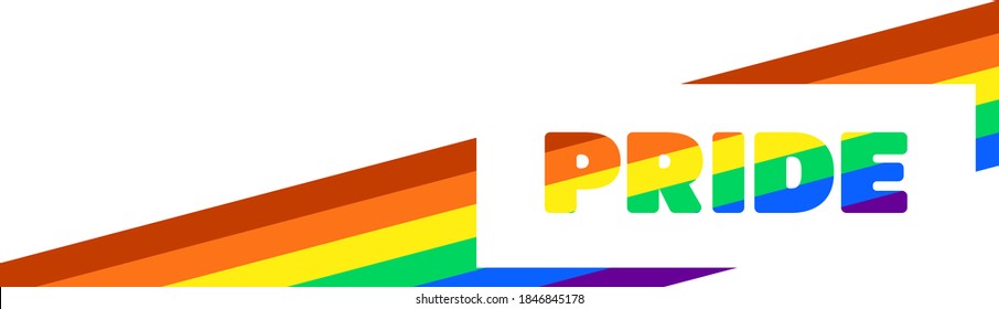 Bandera del orgullo LGBT, fondo de la bandera arcoiris. Movimiento de bandera de la paz multicolor. Símbolo de color original. Marco para texto con franjas de arco iris. Burla de diseño gráfico. Plantilla editable para web, imprimir