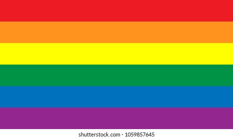 LGBT Pride Flag Or Rainbow Pride Flag Include Of Lesbian, Gay, Bisexual, And Transgender Flag Of LGBT Organization. Vector Illustration