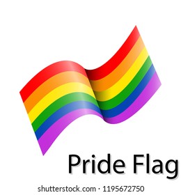 LGBT pride flag or Rainbow pride flag include of Lesbian, gay, bisexual, and transgender flag of LGBT organization. Vector illustration