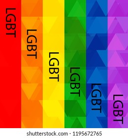 LGBT pride flag or Rainbow pride flag include of Lesbian, gay, bisexual, and transgender flag of LGBT organization. Vector illustration