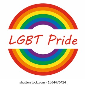 LGBT pride flag or Rainbow pride flag include of Lesbian, gay, bisexual, and transgender flag of LGBT organization. Vector illustration.