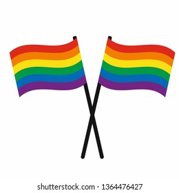 LGBT pride flag or Rainbow pride flag include of Lesbian, gay, bisexual, and transgender flag of LGBT organization. Vector illustration.