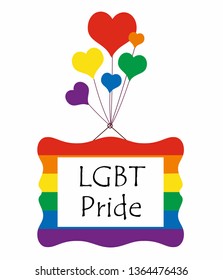 LGBT pride flag or Rainbow pride flag include of Lesbian, gay, bisexual, and transgender flag of LGBT organization. Vector illustration.