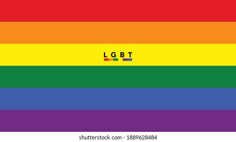 LGBT pride flag or Rainbow of LGBT,Vector illustration EPS 10
