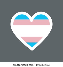 LGBT pride flag or rainbow pride flag on heart background.