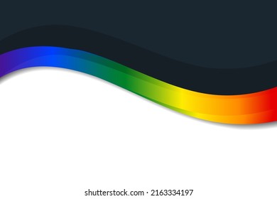Bandera del Orgullo LGBT ondeando en fondo blanco. Mes del Orgullo