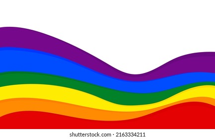 Lgbt Pride Flag Rainbow Wave On Stock Vector (Royalty Free) 2163334211 ...