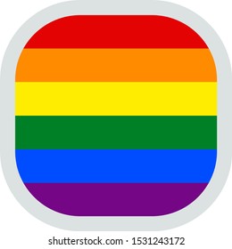 Lgbt Pride Flag Rounded Square Shape Stock Vector (Royalty Free ...