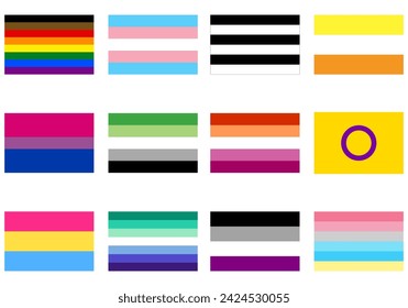 Bandera del Orgullo LGBT. Bandera de la comunidad del Orgullo. 