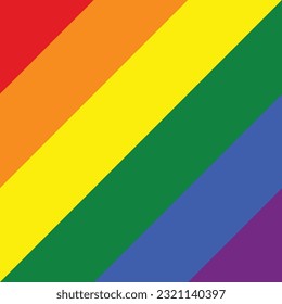 Fondo cuadrado de la bandera del Orgullo LGBT. Vector de fondo de la bandera arcoiris LGBTQ+. Fondo de escritorio para el mes del orgullo