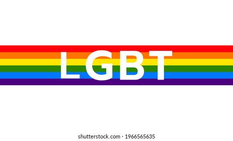 LGBT pride flag Symbols Rainbow colors. LGBT designs isolated on white background, Vector illustration EPS 10