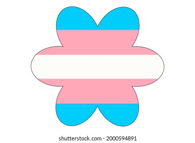 LGBT pride flag, Transgender PRIDE. Multicolored peace flag movement. Original colors symbol. Flower shaped
