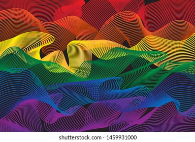 LGBT pride flag in vector format. Rainbow flag.