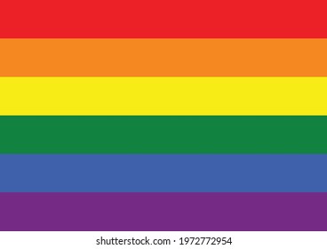 LGBT pride flag in Vector. Peace flag movement. Rainbow flag background in multicolored. Editable for web and print