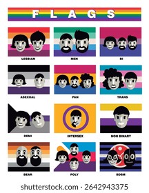 lgbt pride flags and icons