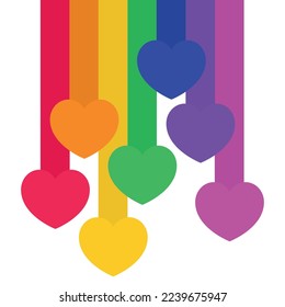 LGBT Pride Heart Lines Vectorart