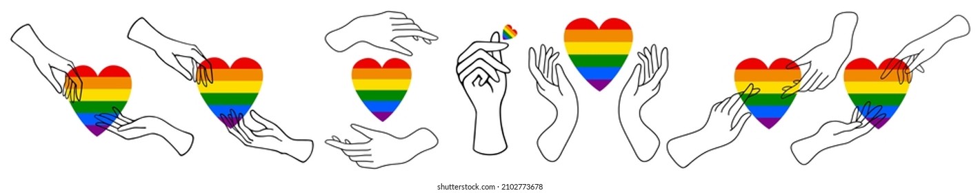 LGBT+ Pride, LGBTQ+, LGBTQIA+. Gay, Lesbian, Bisexual, Transgender, Queer, Intersex, Asexual etc. Rainbow clipart - Pride Awareness Month