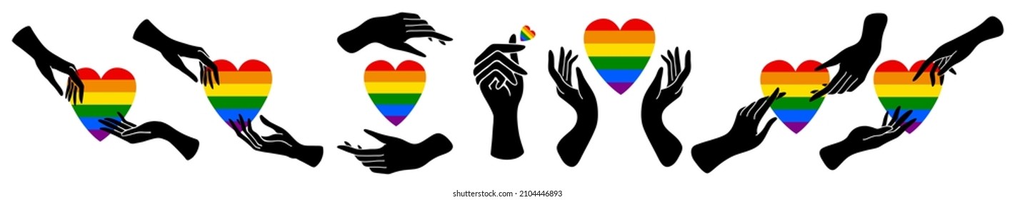 LGBT+ Pride, LGBTQ+, LGBTQIA+. Gay, Lesbian, Bisexual, Transgender, Queer, Intersex, Asexual etc. Rainbow clipart - Pride Awareness Month