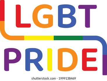 LGBT Pride Logo. Gay, Lesbian Rights. Ready To Print. Adjustable Eps File With Layers