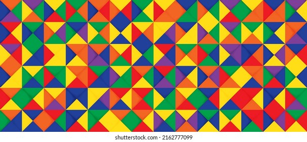 LGBT Pride Month 2022 concept. Geometric background.
Pride month or pride day poster, flyer, card deign template.
