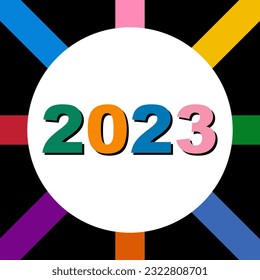 Concepto de vector e ilustración del Mes del Orgullo LGBT 2023.