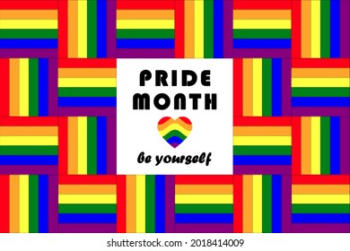 LGBT pride month background. Lesbian, gay, bisexual, transgender, rainbow love concept, poster, card, banner and background, vector.