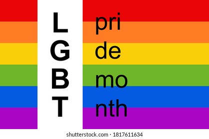 LGBT pride month background. Poster, card, banner. Vector EPS 10