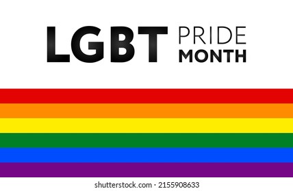 Lgbt Pride Month Banner Vector Isolated Stock Vector (Royalty Free ...