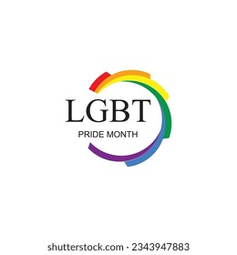 LGBT Pride Month, Celebrated annually. LGBT Human rights and tolerance Illustration