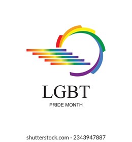 LGBT Pride Month, Celebrated annually. LGBT Human rights and tolerance Illustration