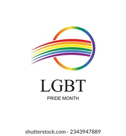 LGBT Pride Month, Celebrated annually. LGBT Human rights and tolerance Illustration