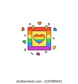 Lgbt Pride Month Celebration Calendar Stock Vector (Royalty Free 