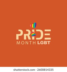 LGBT Pride Month Celebration with Rainbow Hearts