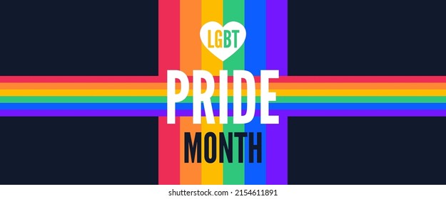 lgbt pride month colorful banner design vector illustration