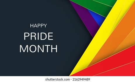 Mes del Orgullo LGBT. Fondo geométrico. Concepto de derechos humanos o diversidad.