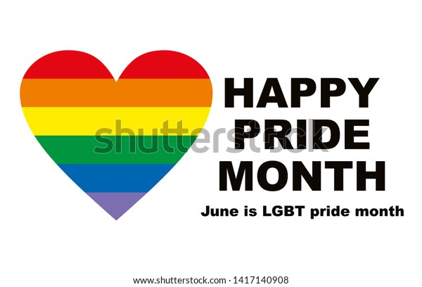 Lgbt Pride Month Heart Multicolored Flag Stock Vector Royalty Free 1417140908