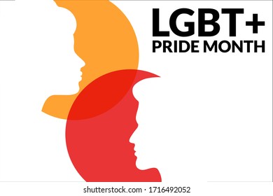 LGBT Pride Month. Holiday concept. Template for background, banner, card, poster with text inscription. Vector EPS10 illustration