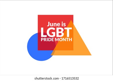 LGBT Pride Month. Holiday concept. Template for background, banner, card, poster with text inscription. Vector EPS10 illustration