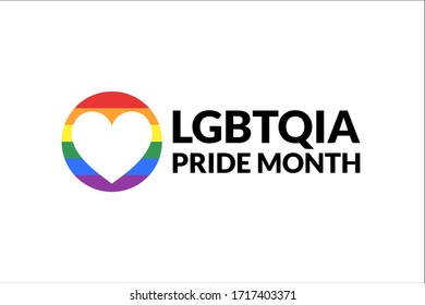 LGBT Pride Month. Holiday concept. Template for background, banner, card, poster with text inscription. Vector EPS10 illustration