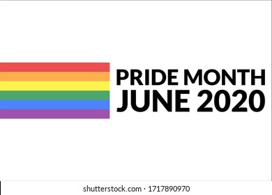 LGBT Pride Month. Holiday concept. Template for background, banner, card, poster with text inscription. Vector EPS10 illustration