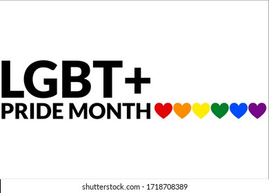 LGBT Pride Month. Holiday concept. Template for background, banner, card, poster with text inscription. Vector EPS10 illustration