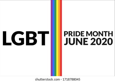 LGBT Pride Month. Holiday concept. Template for background, banner, card, poster with text inscription. Vector EPS10 illustration