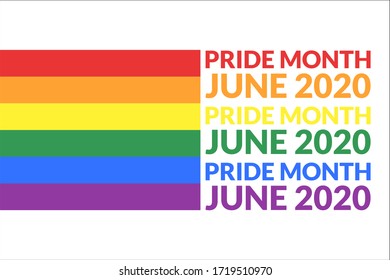 LGBT Pride Month. Holiday concept. Template for background, banner, card, poster with text inscription. Vector EPS10 illustration